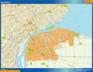 detroit mapa para imanes