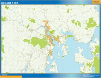 mapa Hobart Area