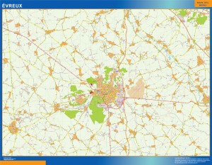 mapa evreux