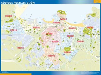 mapa imanes codigos postales gijon