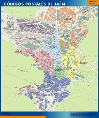 mapa imanes codigos postales jaen