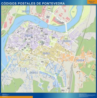mapa imanes codigos postales pontevedra