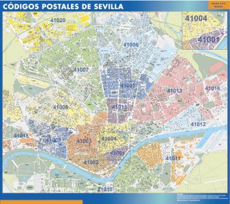 mapa imanes codigos postales sevilla