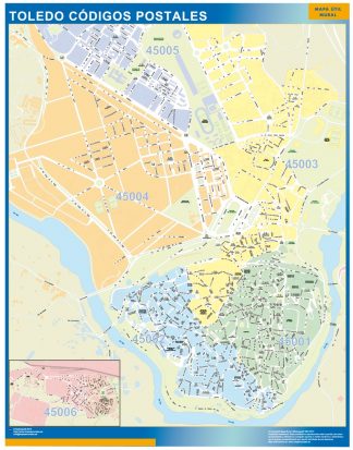 mapa imanes codigos postales toledo