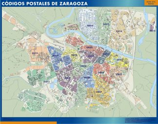 mapa imanes codigos postales zaragoza