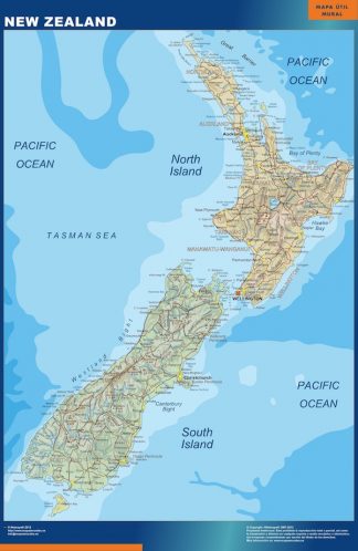 mapa imanes nueva zelanda