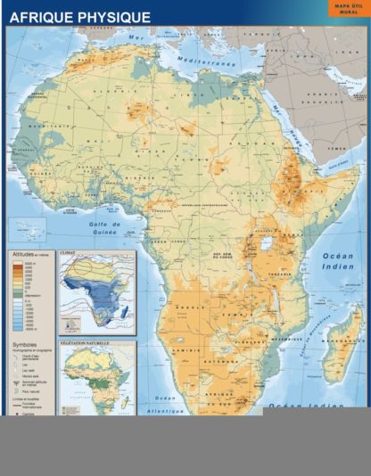 mapa pizarra africa fisico
