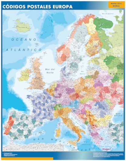 mapa pizarra europa codigos postales