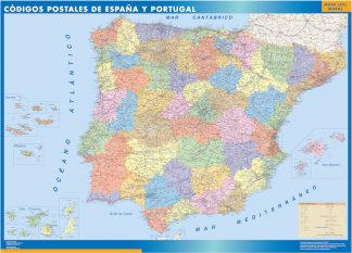 mapa pizarra magnetico espana codigos postales