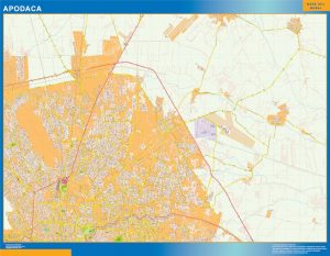 Apodaca Mapa Imantado Enmarcado