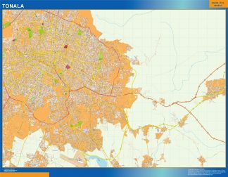 Tonala Mapa Imantado Enmarcado