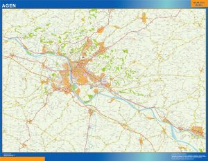 Mapa Agen imantado