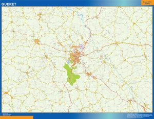 Mapa Gueret imantado