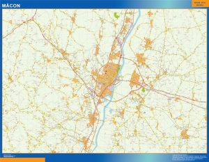 Mapa Macon imantado