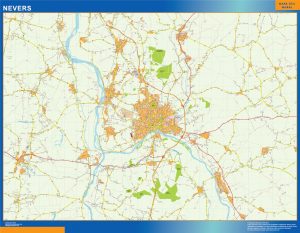 Mapa Nevers imantado