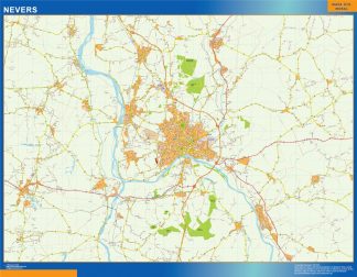 Mapa Nevers imantado